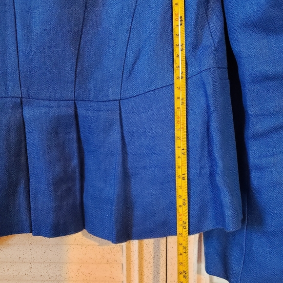 LOFT Royal Blue Linen Jacket 6P - Picture 5 of 7